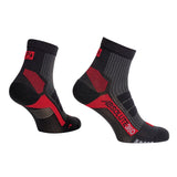 ABSOLUTE360 Performance Running Quarter Crew Socks - Black / Red