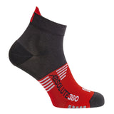 ABSOLUTE360 Performance Running Ankle Socks - Black / Red