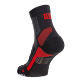 ABSOLUTE360 Performance Running Quarter Crew Socks - Black / Red