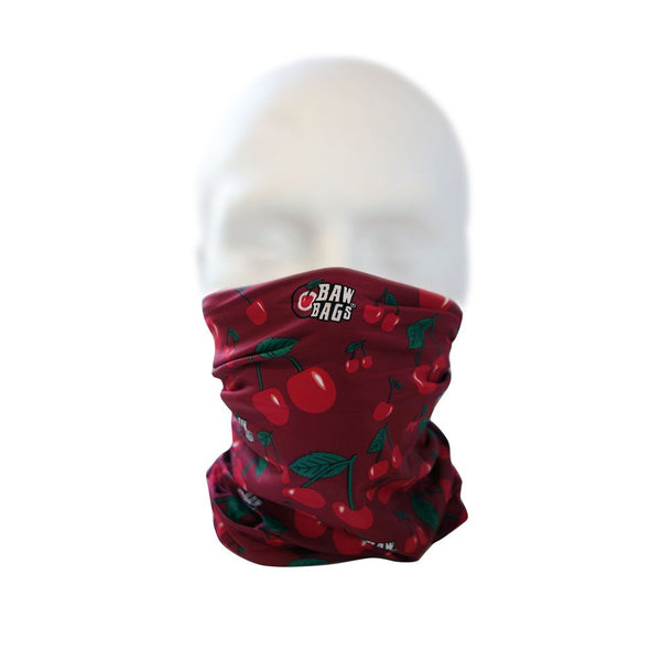 BawBags Cherry Wizard Sleeve - facemask, neck warmer, headband, beanie